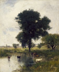 Szarvasmarha a medencében (Nyári táj), 1880 alkotó: George Snr. Inness