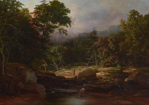 Patak a hegyekben, 1850 körül (olaj, vászon) alkotó: George Snr. Inness