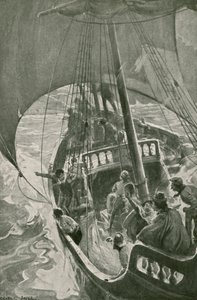 Bartolomeu Diaz megkerüli Afrika legdélibb pontját (litho) alkotó: George Soper
