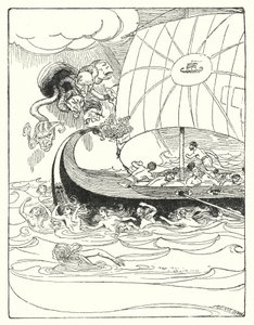 Jason és az argonauták: "És elkapták a hajót, vezették, és kézről kézre adták" (litho) alkotó: George Soper