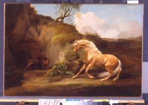 Egy oroszlántól megrémült ló, 1790-5
