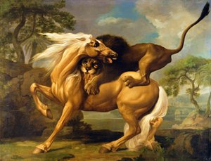 Egy oroszlán megtámad egy lovat, 1762 körül