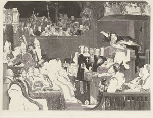 John Knox prédikációja. alkotó: George Thomas Doo