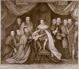 VI. Edward aláírt egy oklevelet, amely Bridewellt a londoni Citynek ad egy munkaházat, 1552 1750 alkotó: George Vertue