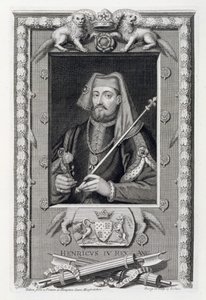 IV. Henrik (1367-1413) Anglia királya 1399-től, a Hampton Courtban található festmény után, a művész metszete. alkotó: George Vertue
