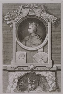 I. Henrik (1068-1135) Anglia királya 1100-tól, metszett a művész alkotó: George Vertue