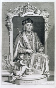 VII. Henrik (1457-1509) Anglia királya 1485-től, a Királyi Gyűjteményben lévő portré után, a művész által metszett