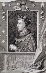 V. Henrik (1387-1422), a Kensington-palotában található festmény után. alkotó: George Vertue
