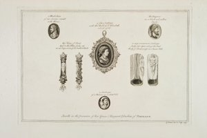 Ékszerek Őkegyelme, Margaret portlandi hercegnő birtokában, 1749 alkotó: George Vertue