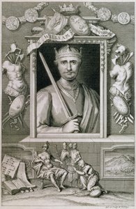 I. Vilmos Hódító (1027-87) Anglia királya 1066-ból, a művész által metszett (metszet) alkotó: George Vertue