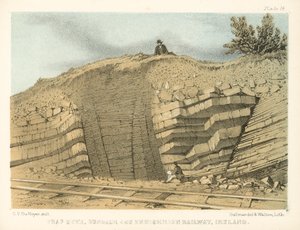 Trap Dyke, Dundalk és Enniskillen Railway, Írország (színes metszet) alkotó: George Victor Du Noyer