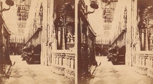 5 sztereográf nézetből álló csoport a Westminster Abbey-ről, London, Anglia, 1850-1910-es évek. alkotó: George W Griffith