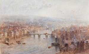 Whitby és az Esk folyó, egy szürke napon