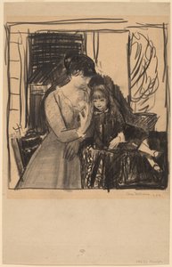 Anne és anyja, 1917. alkotó: George Wesley Bellows