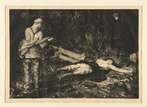Belga Farmyard a háborús sorozatból alkotó: George Wesley Bellows
