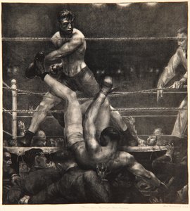 Dempsey a kötélen át, 1923-24 alkotó: George Wesley Bellows