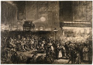 Választási éjszaka a Times Square-en alkotó: George Wesley Bellows
