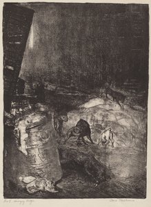 Éhes kutyák, második kő, 1916. alkotó: George Wesley Bellows