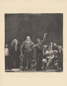 John L. Sullivan bemutatása, 1916. alkotó: George Wesley Bellows