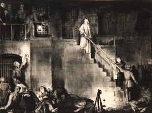 Edith Cavell meggyilkolása alkotó: George Wesley Bellows