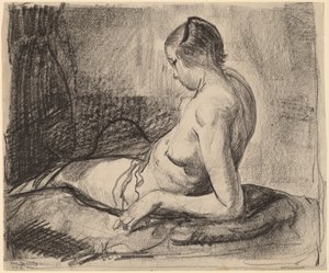 Fekvő meztelen lány, 1919.