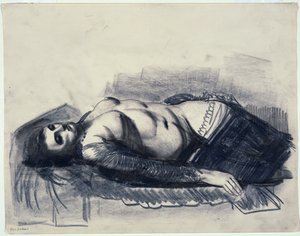 Odalisque (ceruza, papír) alkotó: George Wesley Bellows