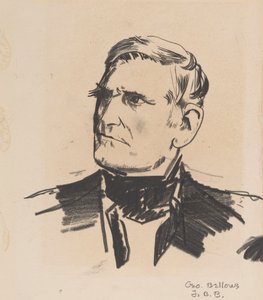Férfi portréja, 1922 körül (litó zsírkréta papíron) alkotó: George Wesley Bellows