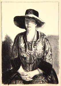 A fekete kalap, 1921 alkotó: George Wesley Bellows