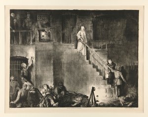 Edith Cavell meggyilkolása alkotó: George Wesley Bellows