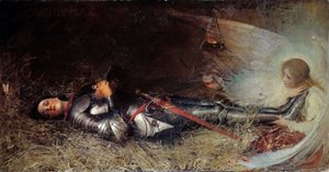 Százéves háború: „” Joan of Arc (1412-1431) álma a börtönben”” William George Joy (1844-1925) festménye 1895