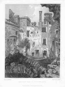 A Crichton kastély udvara, 1847.
