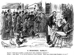 Egy félreértés, bizony!, 1880. alkotó: George du Maurier