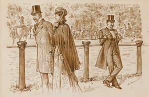 En Passant: Ez Bounderson, nem? Kölyökkutyaként meg kellett volna fulladni!, Punch Magazine, 1892. július 23., 23. (toll és szépia tinta papíron) alkotó: George du Maurier