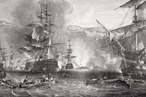 Algír bombázása, 1816. augusztus 27., „Az angol és skót történelem illusztrációi” II. kötetből (metszet)