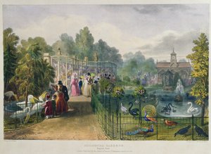 A madárház az állatkertben, a Regents park, vésett és kocsma. a művész, nyomtatta Charles Hullmandel (1789-1850), 1836