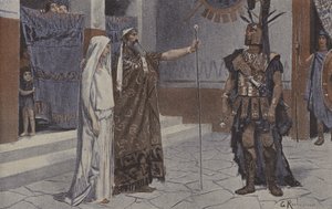 Átok (kő színű) alkotó: Georges (after) Rochegrosse
