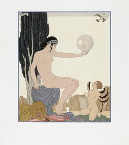 A múzsa inspirál egy művészt alkotó: Georges Barbier