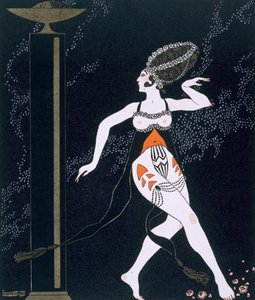 Balettjelenet Tamara Karsavinával (1885-1978) 1914 (pochoir print) alkotó: Georges Barbier