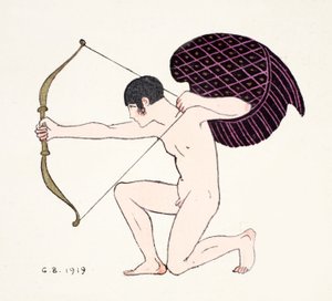 Ámor 1919 (pochoir print) alkotó: Georges Barbier
