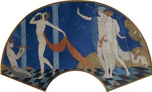 Táncoló figurák a teraszon alkotó: Georges Barbier