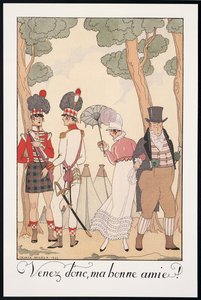 Falbalas és Fanfreluches, Almanach 1923-ra, Gyere hát, jó barátom, George Barbier, nyomd. alkotó: Georges Barbier