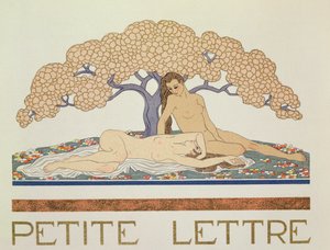 Női aktok, Paul Valery (1871-1945) „Les Mythes” című illusztrációja, 1923-ban megjelent (pochoir print)