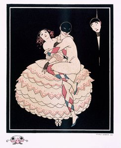 Karsavina, kocsma. 1914 (színes litó) alkotó: Georges Barbier