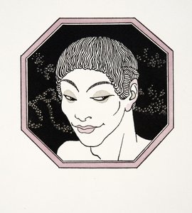 A Naiadok sírja, illusztráció a Les Chansons de Bilitisből, Pierre Louys, pub. 1922 (sablonnyomat) alkotó: Georges Barbier