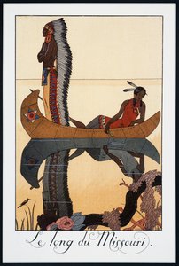 Along the Missouri, George Barbier (1882-1932) litográfiája, Falbalas et Fanfreluches, Almanach des Modes Presentes, Passees et Futures, Franciaország, XX. század alkotó: Georges Barbier
