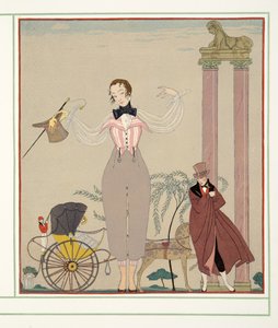 Mademoiselle de Maupin, a Personages de Comedie, pub. 1922 (sablonnyomat) alkotó: Georges Barbier