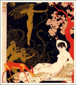 A „La Belle Helene” plakátja (színes litó) alkotó: Georges Barbier