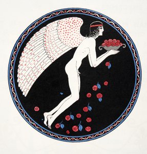 Roses in the Night, illusztráció a Les Chansons de Bilitisből, Pierre Louys, pub. 1922 (sablonnyomat) alkotó: Georges Barbier