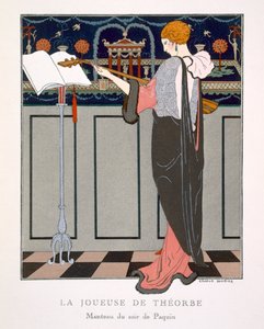 Theorbo Player, Paquin estélyi kabátja alkotó: Georges Barbier
