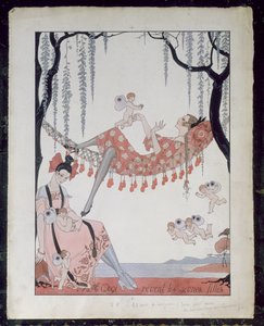 Miről álmodoznak a fiatal nők? 1918 (toll, tus és akvarell papíron) alkotó: Georges Barbier